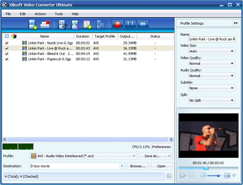 Convert 3GP to AVI